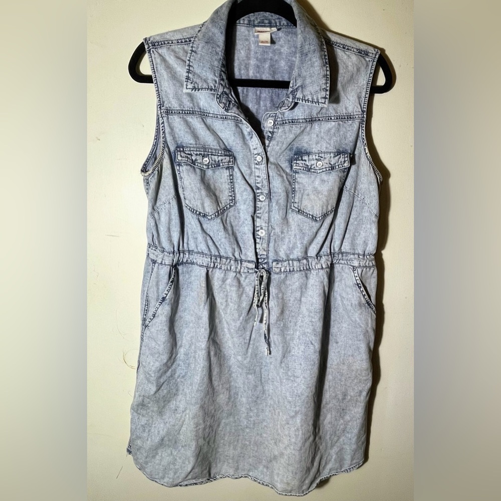Mossimo Supply Co. Light Blue Denim Midi Dress